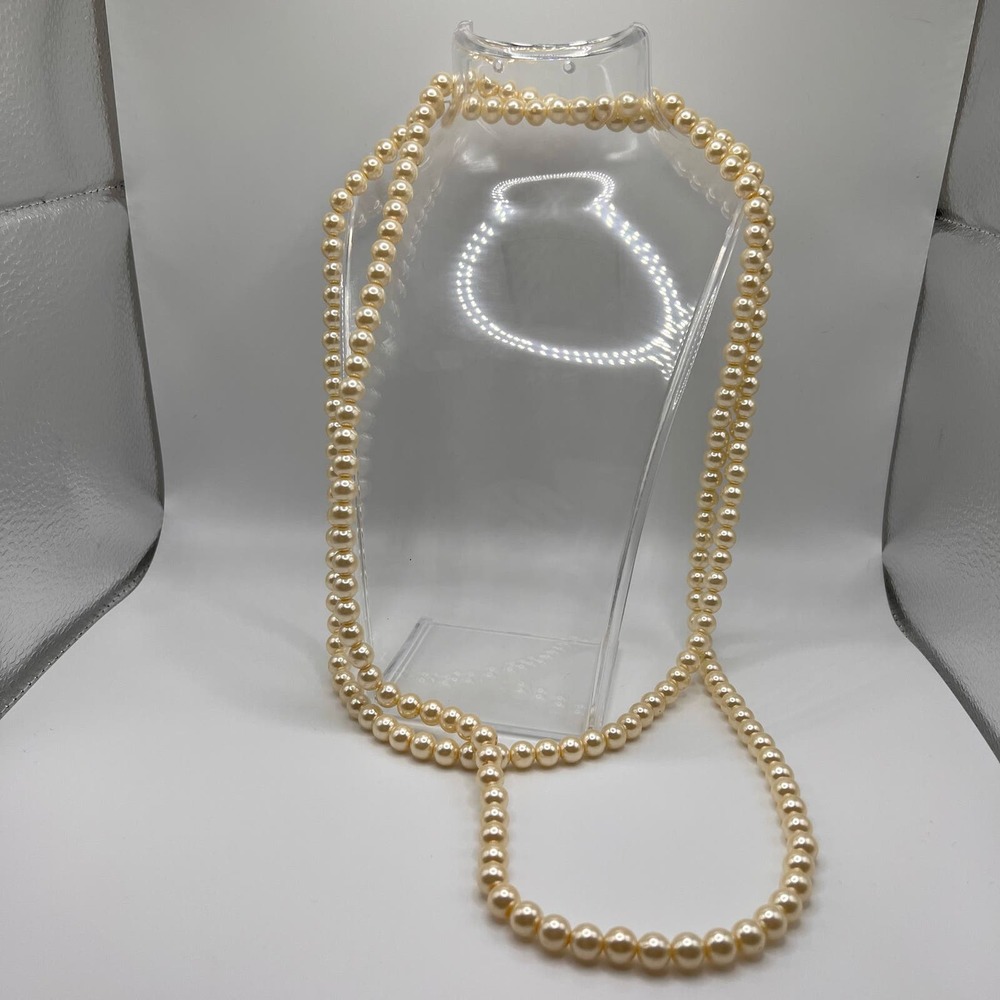 Faux pearl necklace